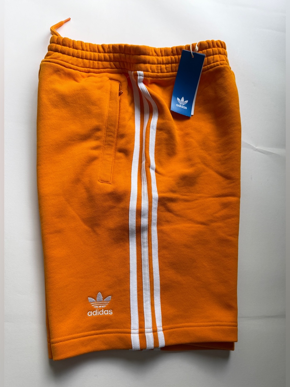 adidas Originals Adicolor 3-Stripes Men’s Terry Cotton Shorts Eqt Orange IY9917